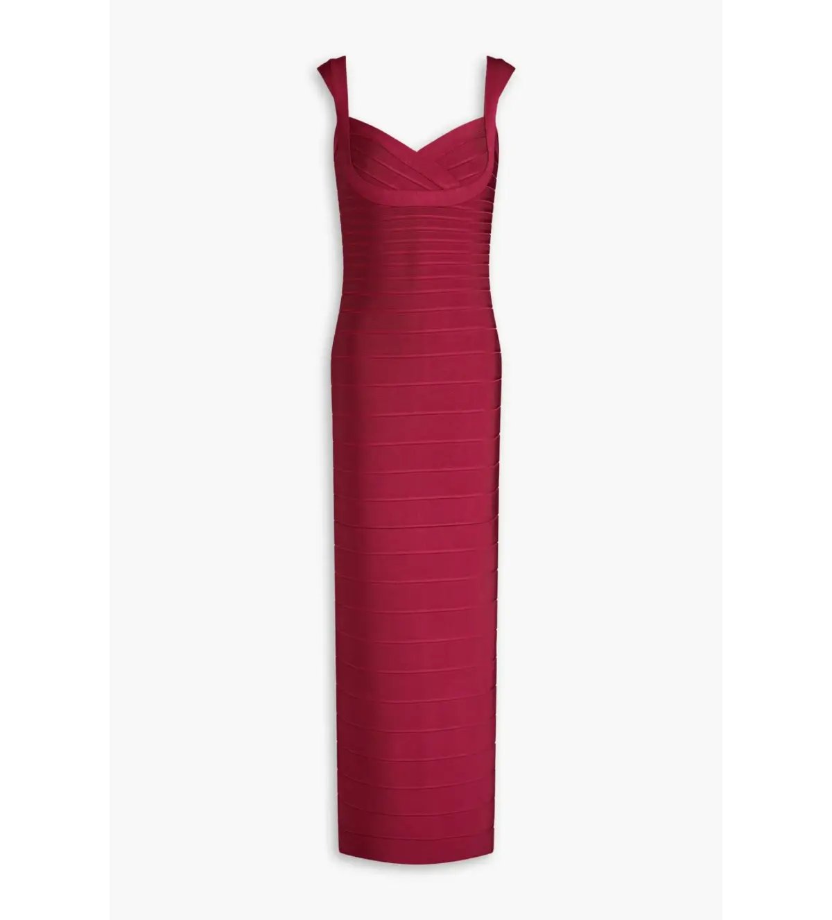 Herve Leger Sweetheart Banded Gown Burgundy Size S/AU 8 photo 4