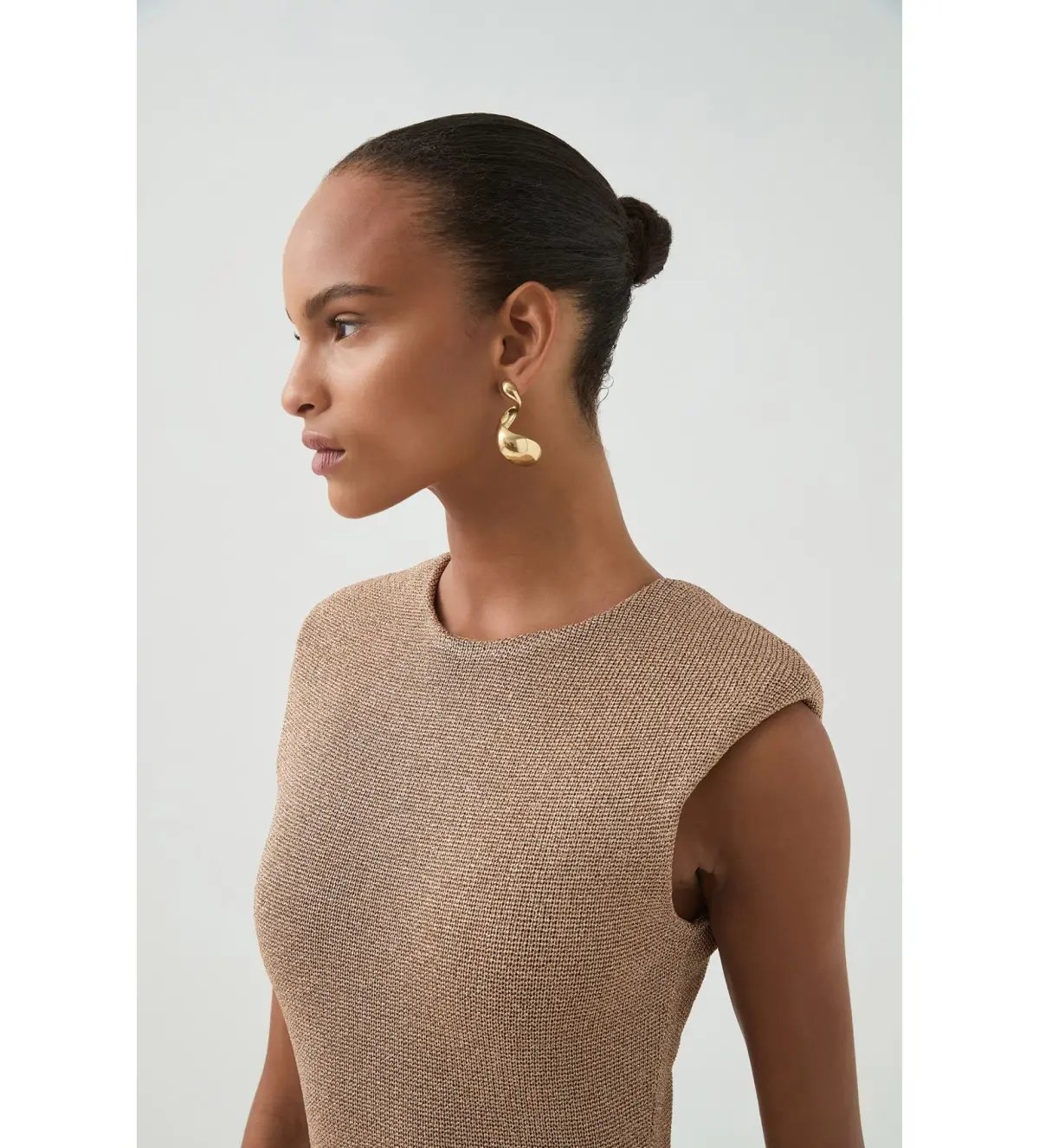 Aje Breeze Knit Midi Dress Rose Gold Size AU 8 photo 5