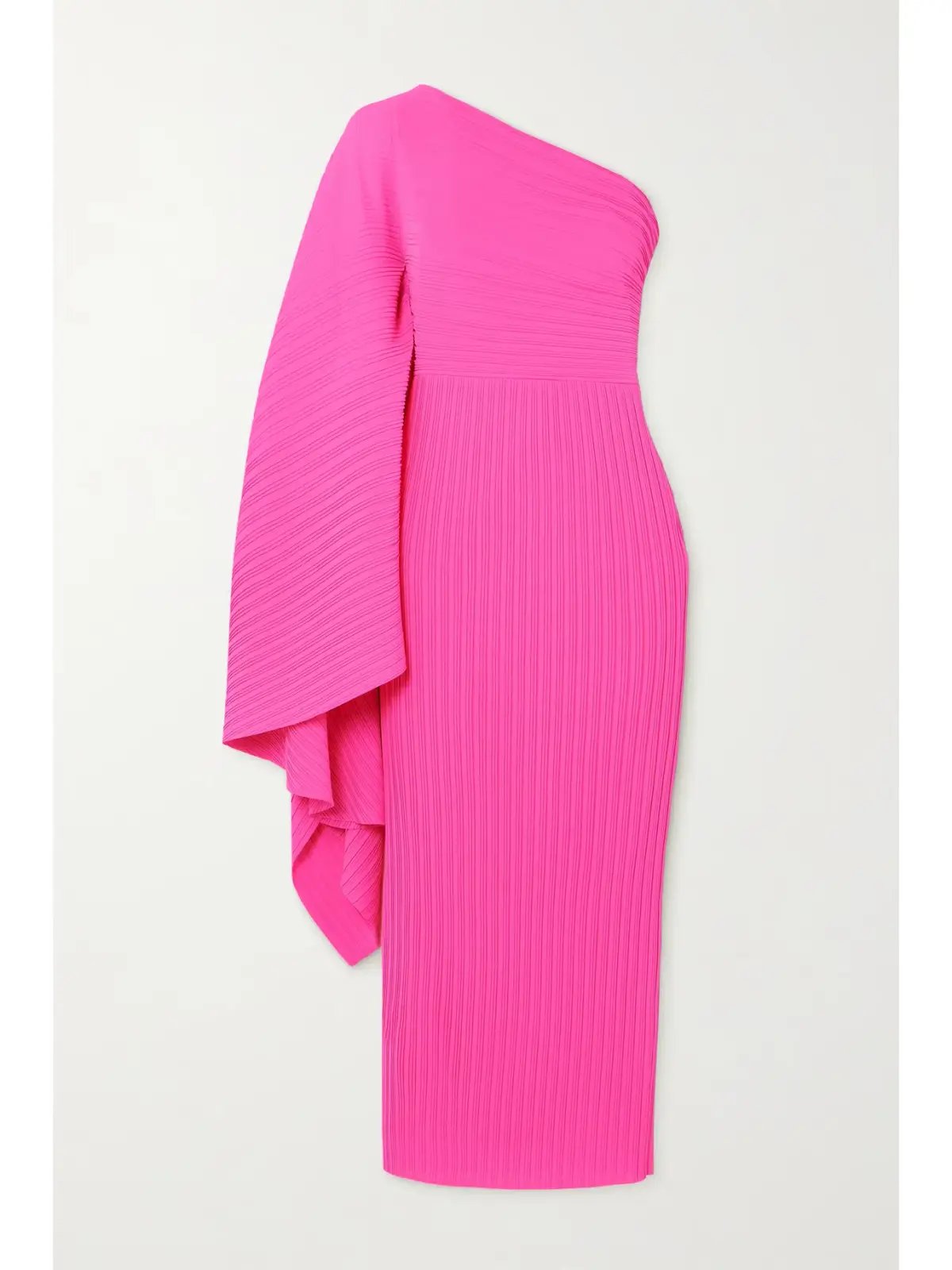 Solace London Lenna Lady One-sleeve Draped Midi Dress  Pink Size Au 8 photo 4