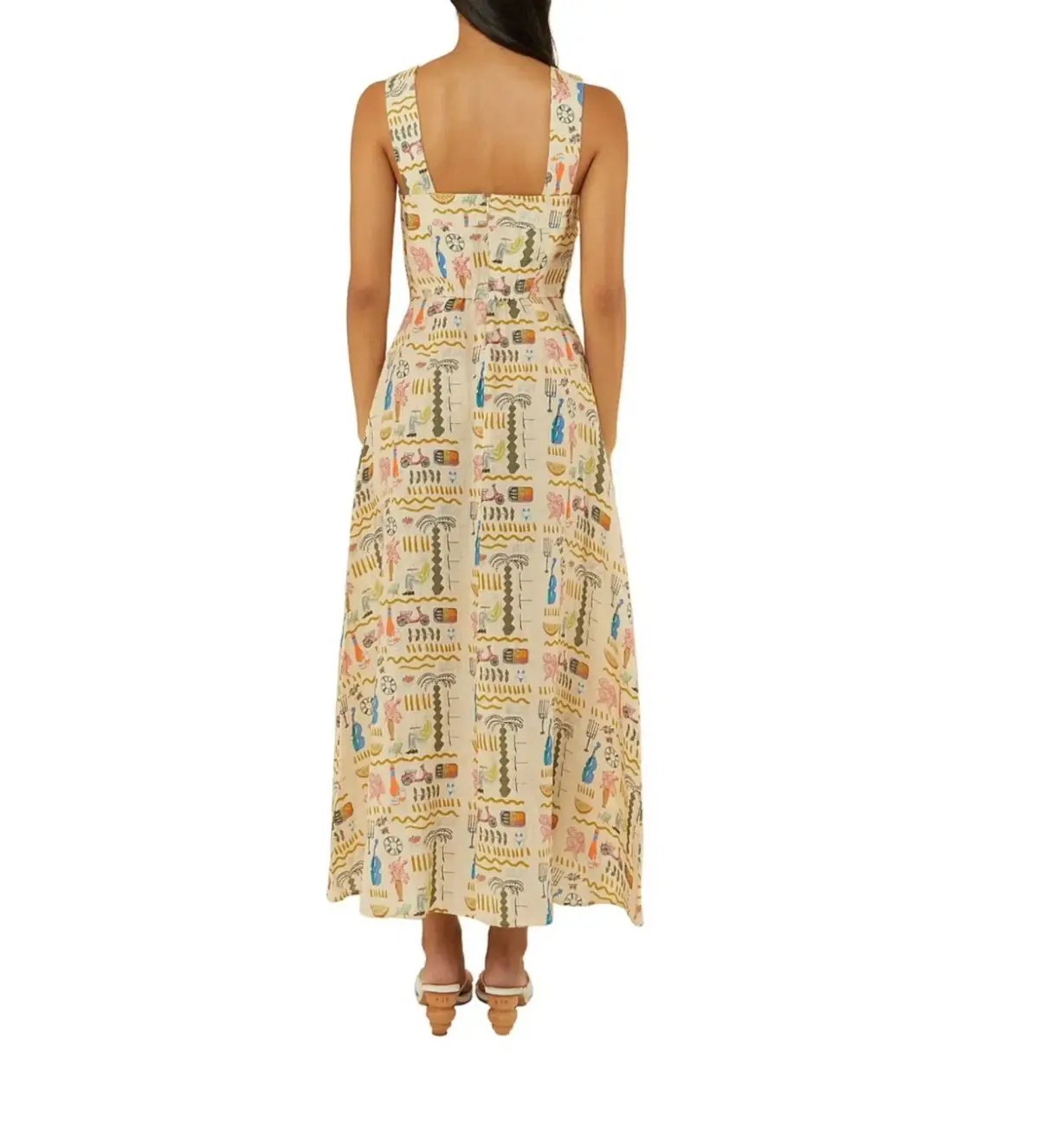 Palm Noosa Rosa Midi Dress in Verano Yellow Size AU 8 photo 4