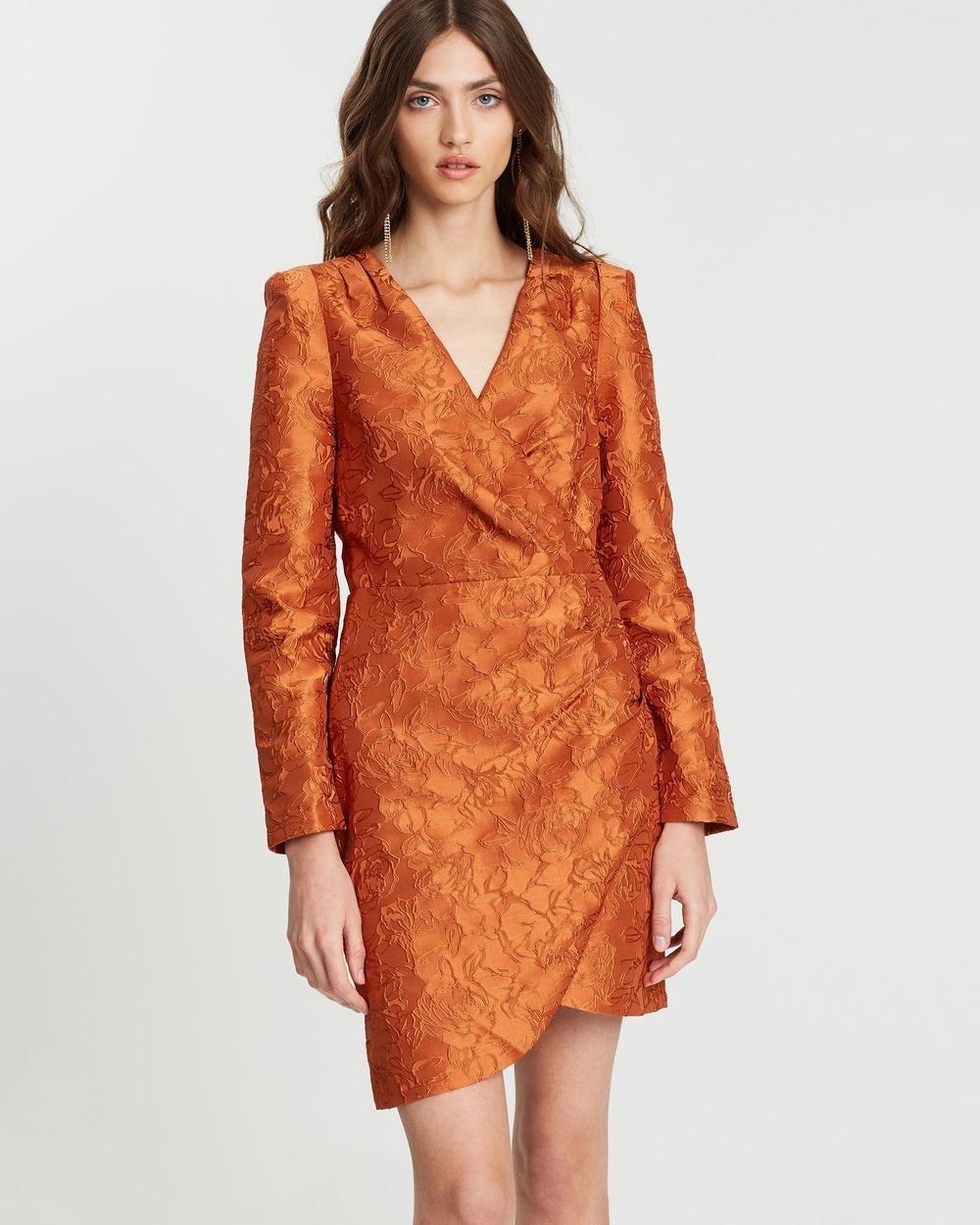 Mossman Tea Leaves Mini Dress Orange Size 8 photo 2
