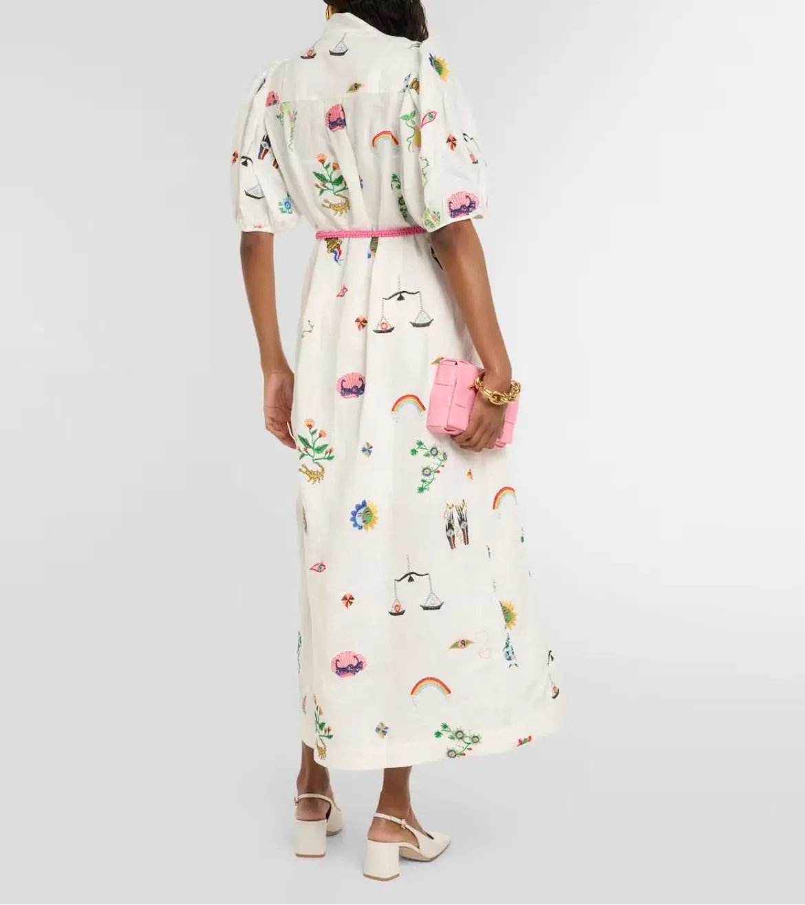 Alemais Atticus Embroidered Shirtdress White/Print Size 10 photo 2