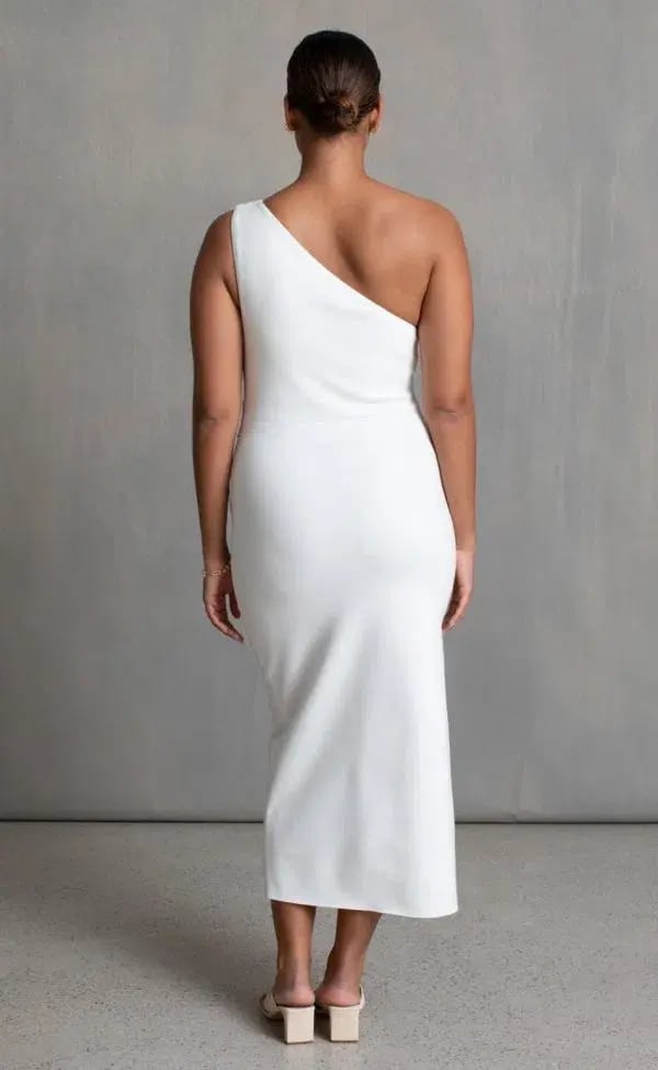 Bec & Bridge Be Mine Asym Midi Dress Ivory Size 10 / M photo 3