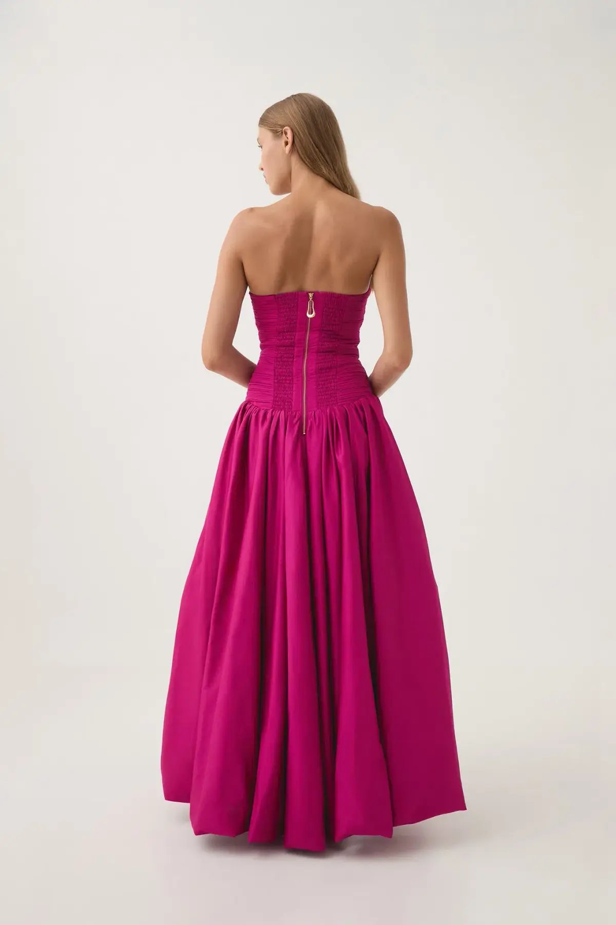 Aje  Magenta Violette Bubble Hem Maxi Gown Size 10 photo 5