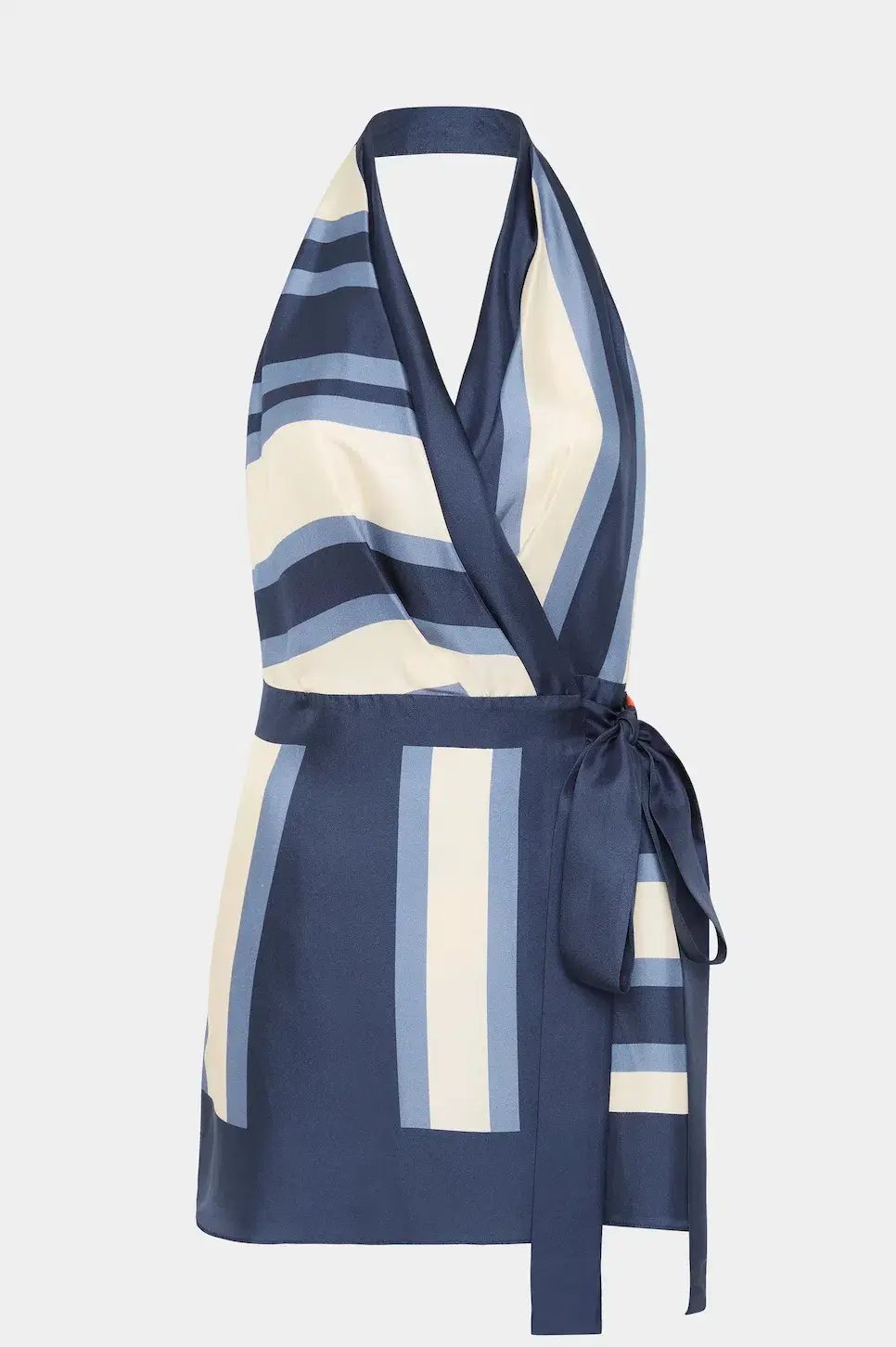 Sir The Label Dazed Wrap Halter Mini Dress Blue Studio Print Size 1 / AU 6-8 photo 6