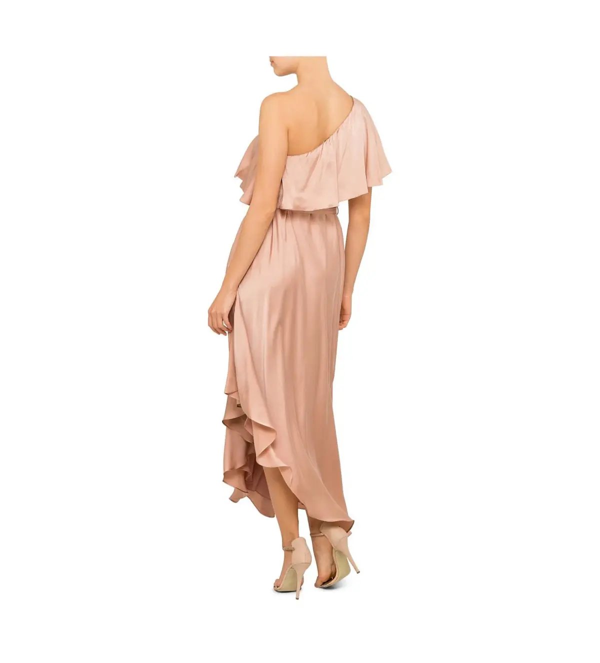Zimmermann Sueded One Shoulder Midi Dress Beige Size 2 AU 12 photo 5
