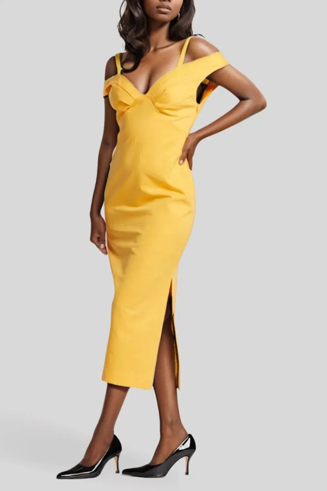 Viktoria and Woods Whirlpool Midi Dress in Mango Size 12 photo 2