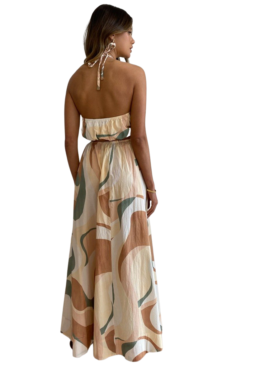 New Romantics Dolce Vita Maxi Skirt and Top Set - Desert Swirl photo 4