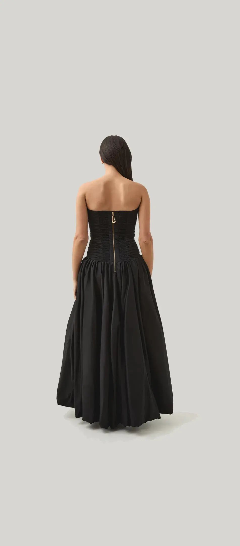 Aje Violette Bubble Hem Maxi Dress Black Size 12 photo 4