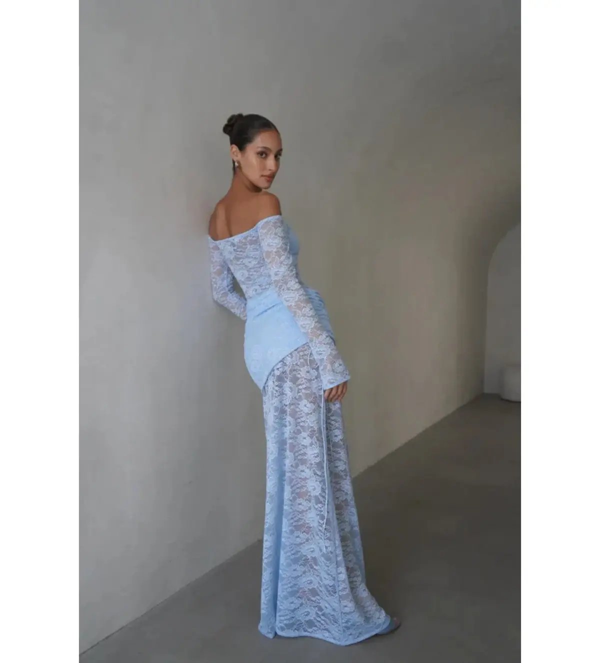 Deconduarte Christiana Maxi Dress Powder Blue Size AU 6 photo 5