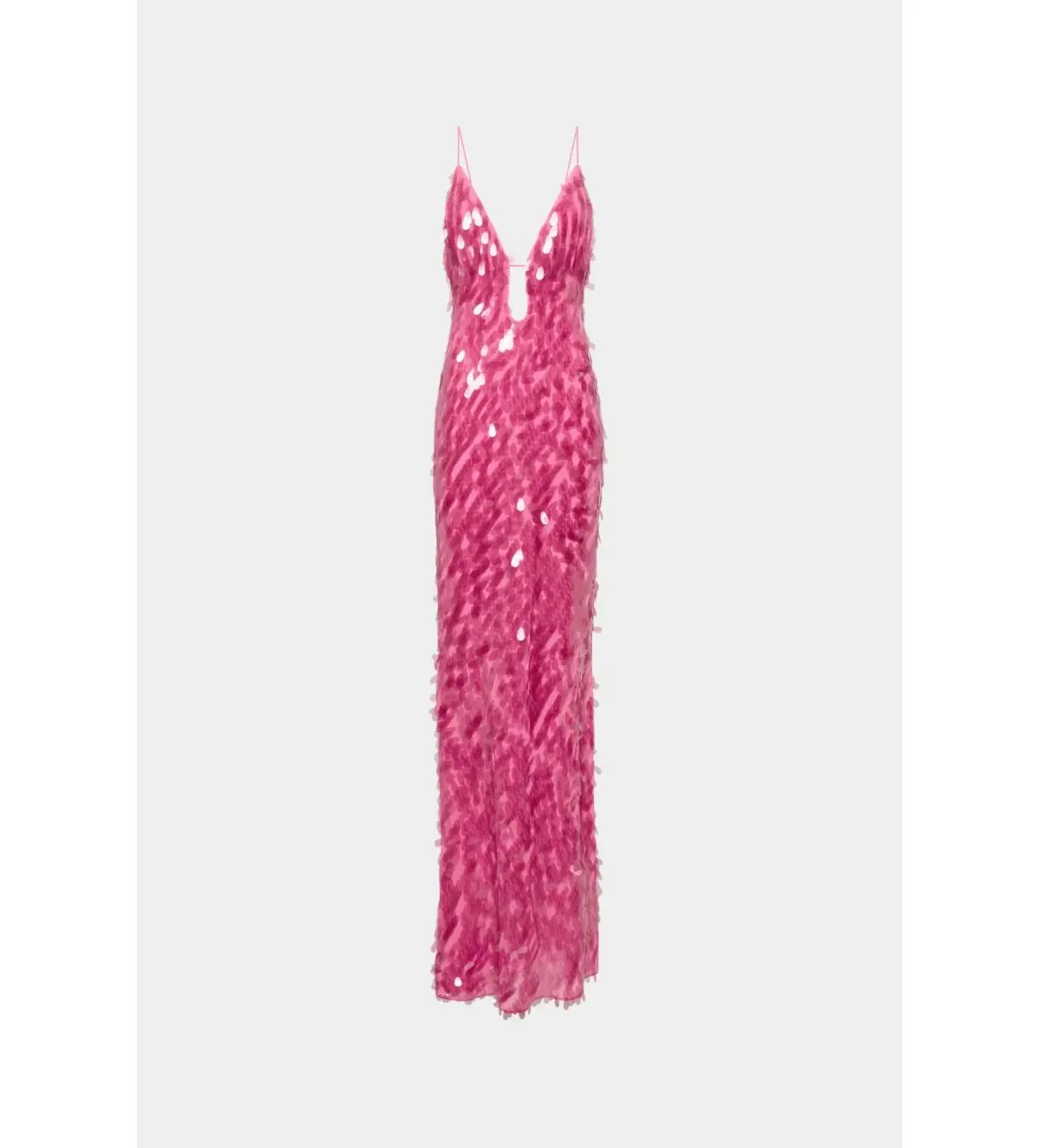 MISHA Sapphire Sequin Maxi Dress Fuchsia Pink Size 8/S photo 4