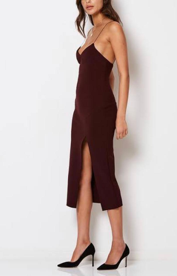 Bec and Bridge Cindy Midi Dress Wine Size 8 photo 2