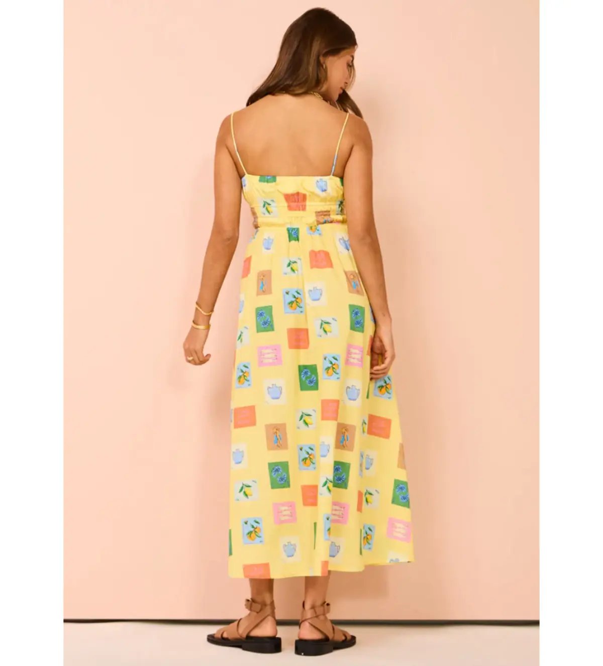 Palm Noosa West Dress in Yellow Emblem Size AU 10 photo 3
