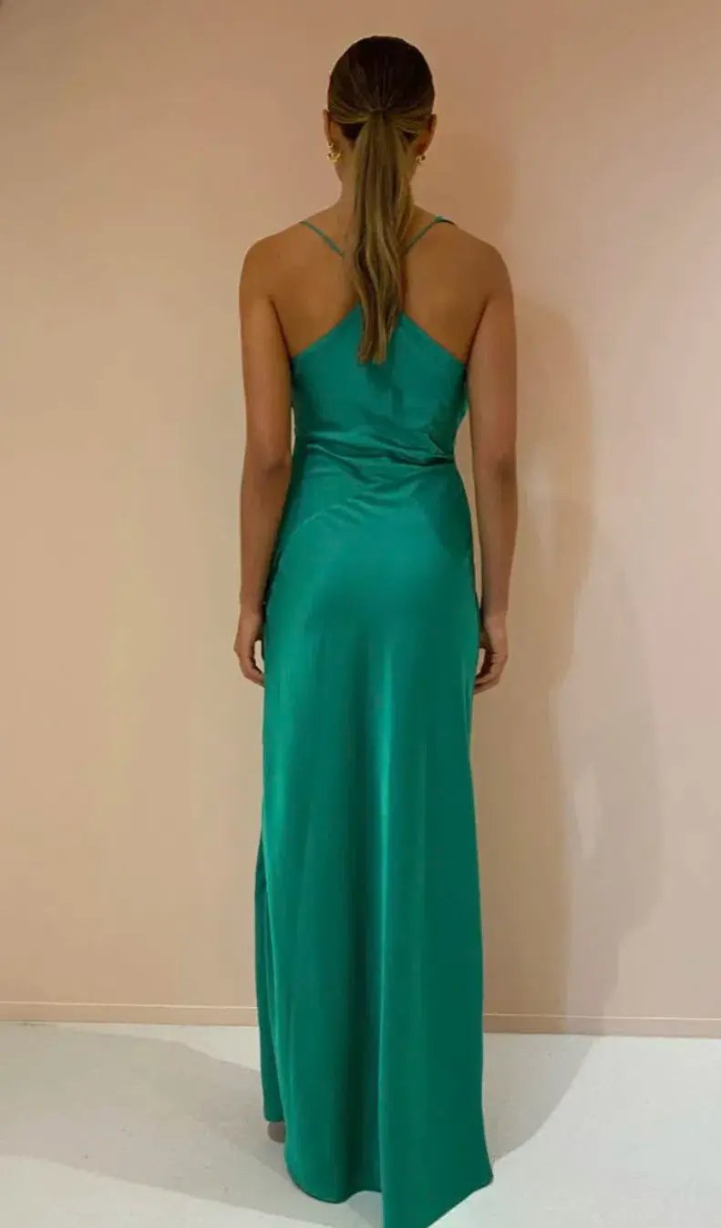 One Fell Swoop Muse Maxi Dress Cardinal Green Size 6 photo 6