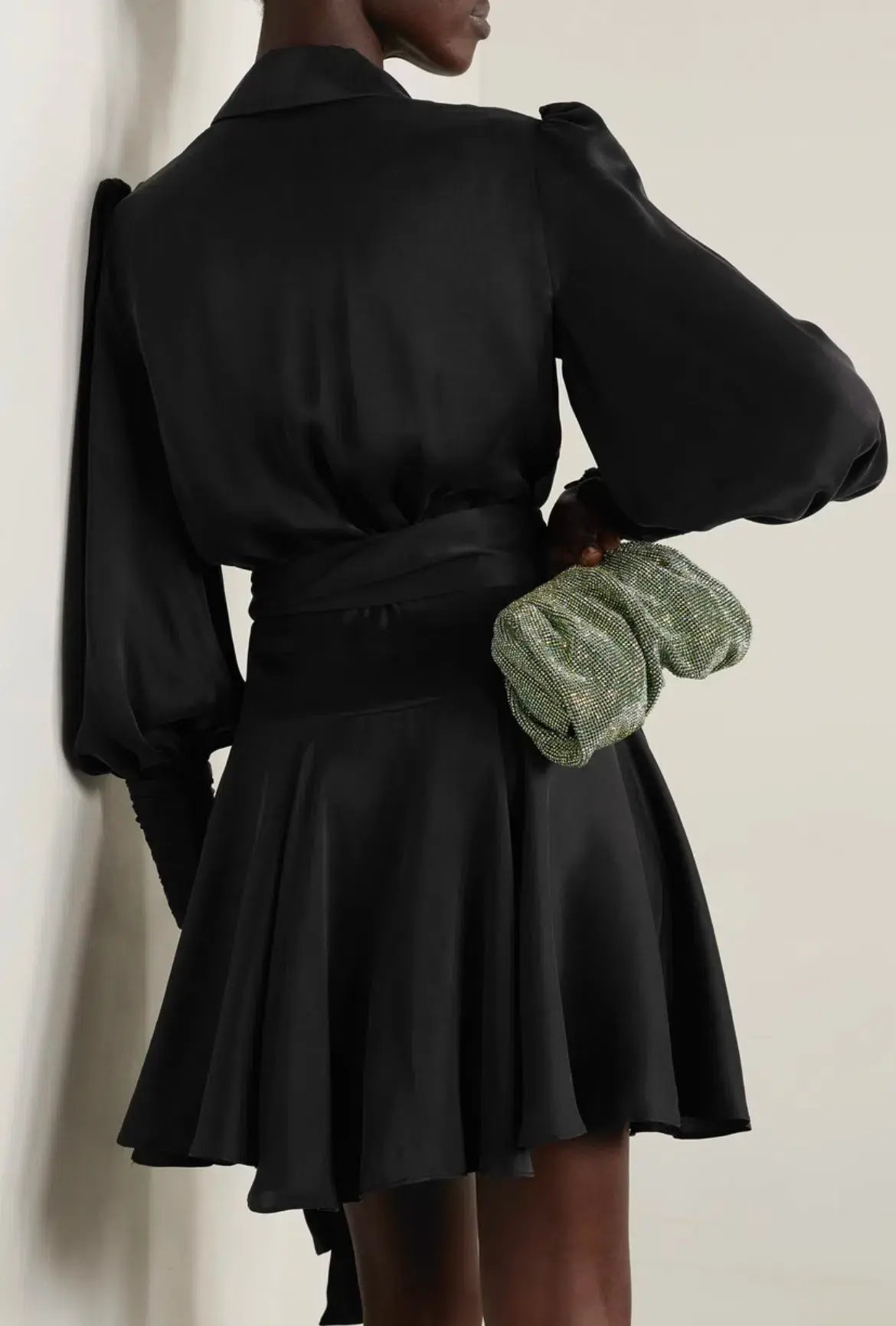 Zimmerman Silk Wrap Mini Dress Black Size 2/AU 12 photo 4