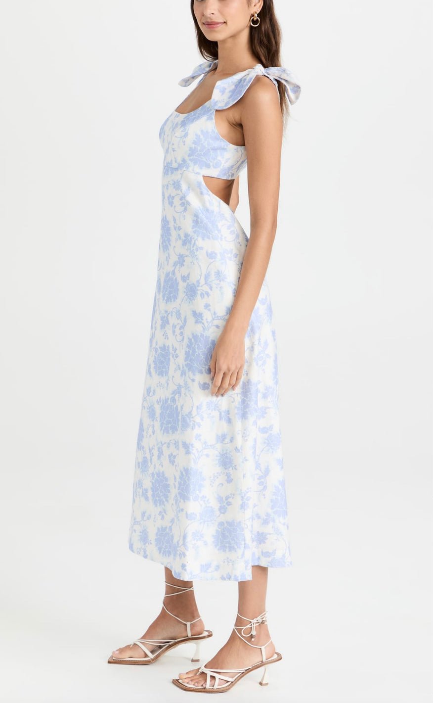 Zimmermann Postcard Open Back Floral-print Linen Midi Dress photo 3