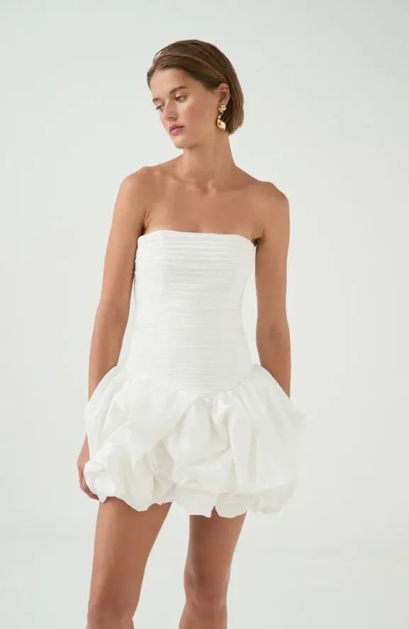 AJE Violette Bubble Hem Mini Dress Size 6 photo 3