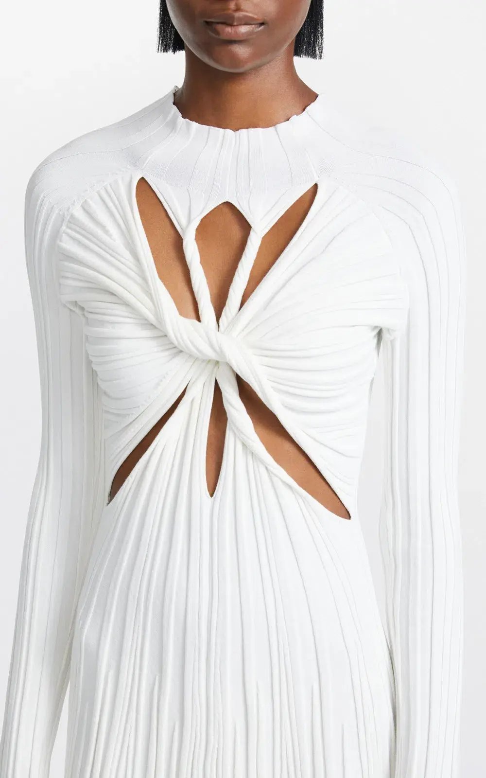 Dion Lee Lung Twist Dress White Size 8 photo 3