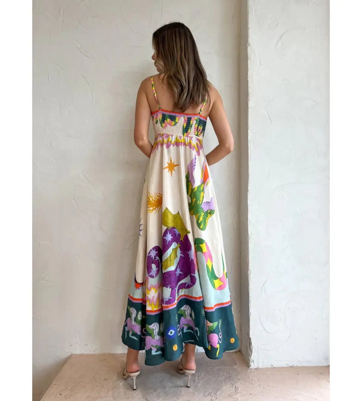 Alemais Seeker Midi Sundress Multi Print Size 14 photo 4