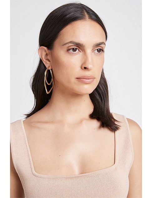 Aje Deco Gold Hoop Earrings photo 3
