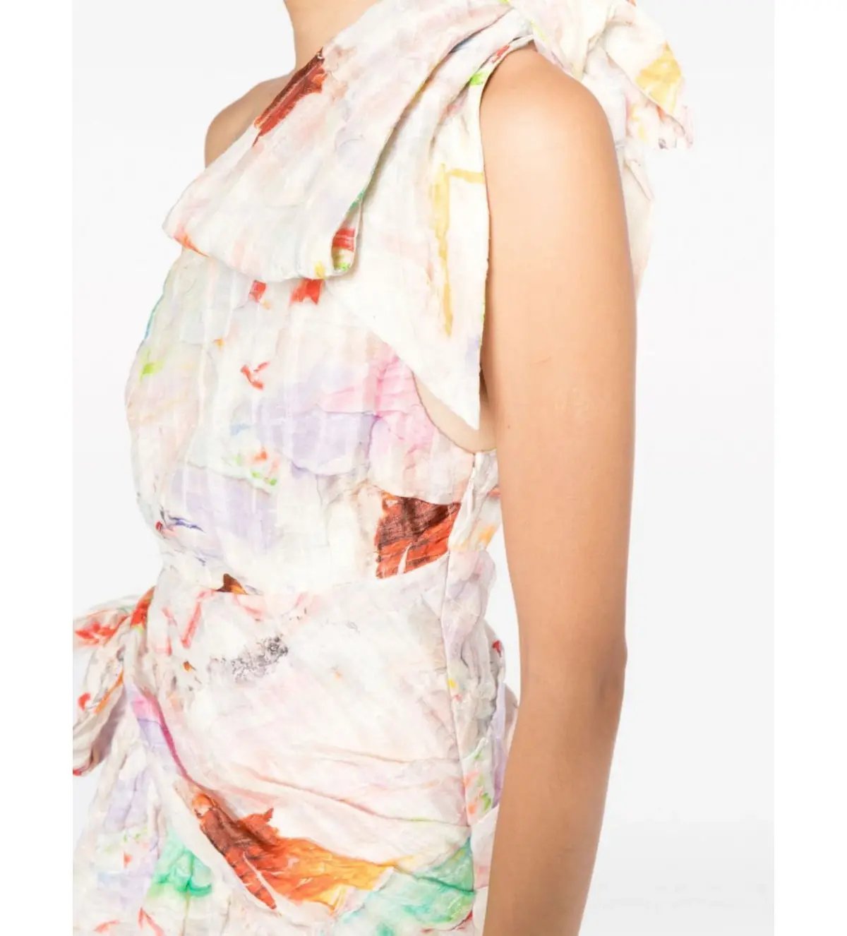 Alemais X Jedda Culley Daisy One Shoulder Mini Dress Print Size 8 photo 2