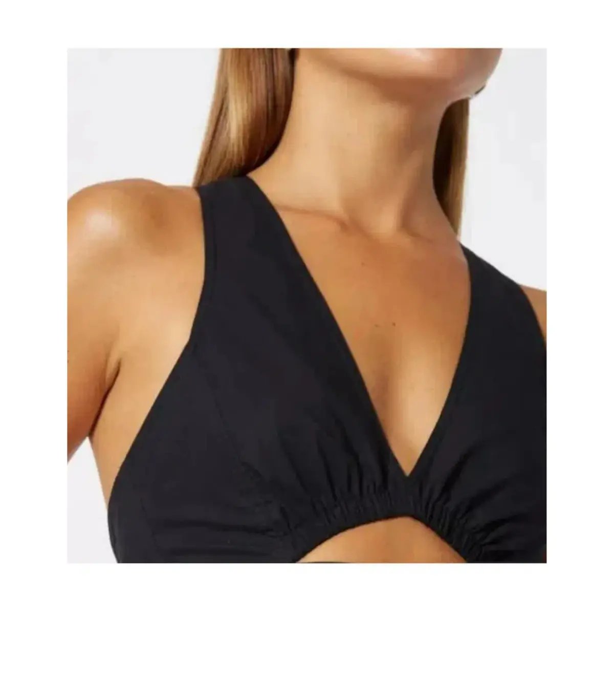 Scanlan Theodore Cotton Cross Back Dress Black Size AU 8 photo 2