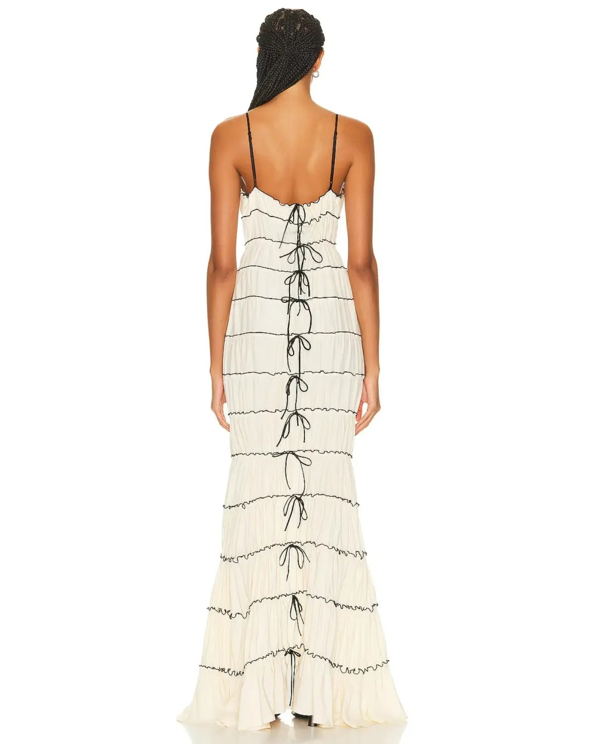 Mirror Palais Ribbon Gown in Cream Size AU 6 photo 3