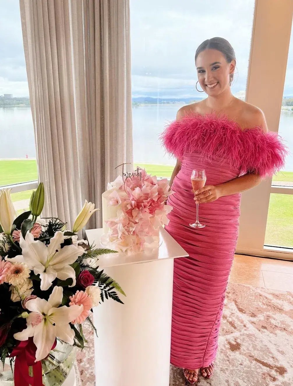 Rachel Gilbert Zion Gown Pink Size 4 / AU 14 photo 5