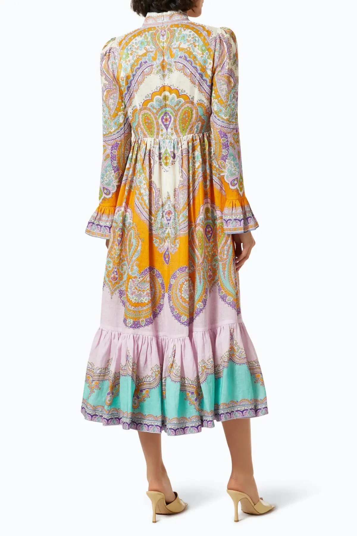 Zimmermann Lola Paisley Midi Dress Daisy Paisley Size 0 / AU 8 photo 3