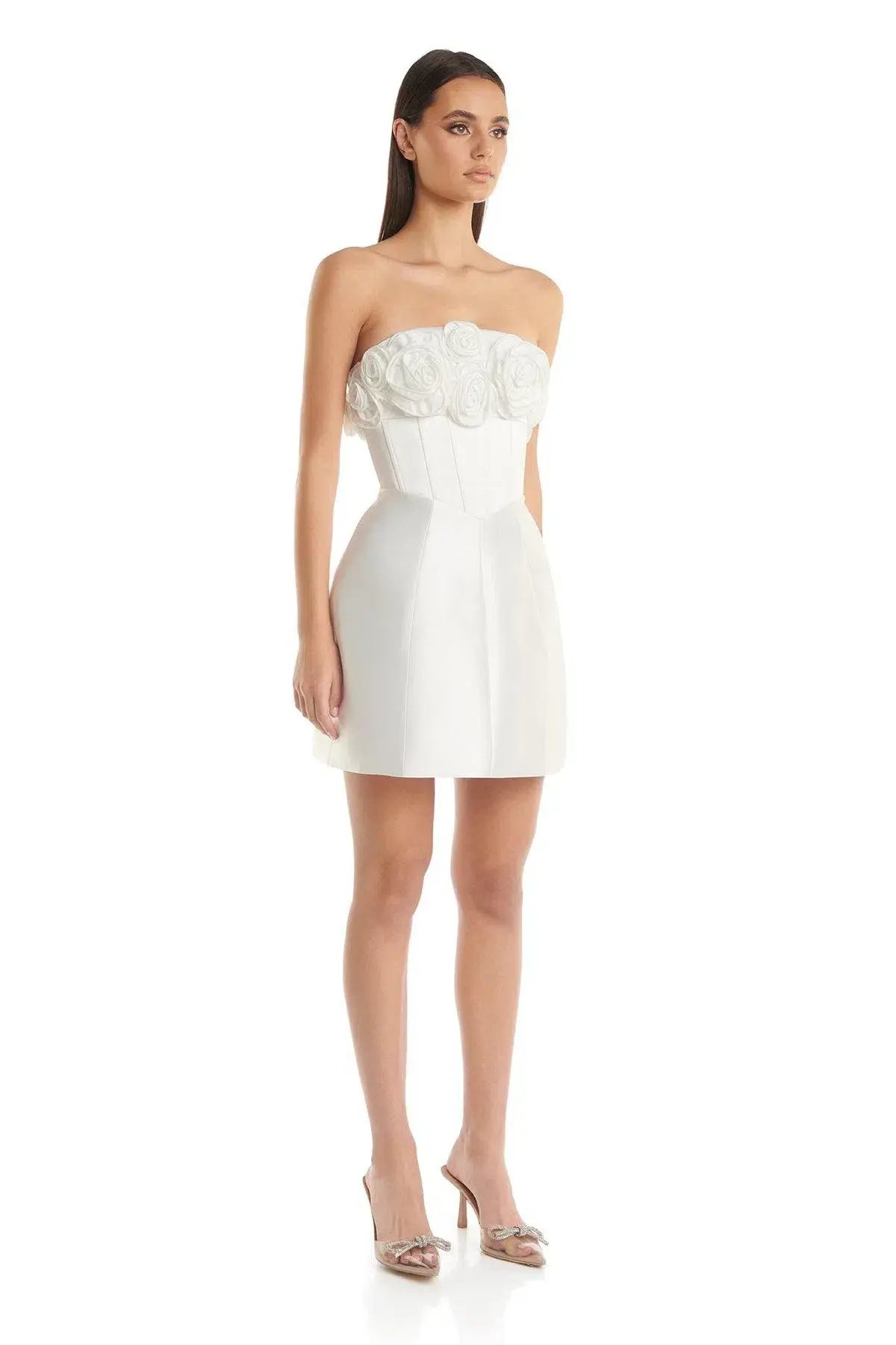 Eliya The Label Tehanni Mini Dress White Size AU 10 photo 4