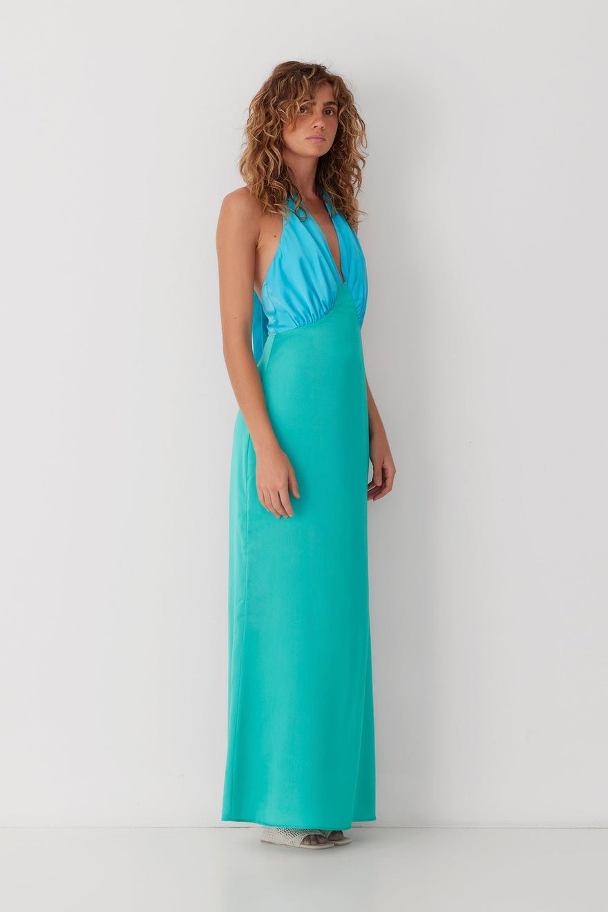 The Wolf Gang Oahu Slip Dress - Aquamarine photo 4