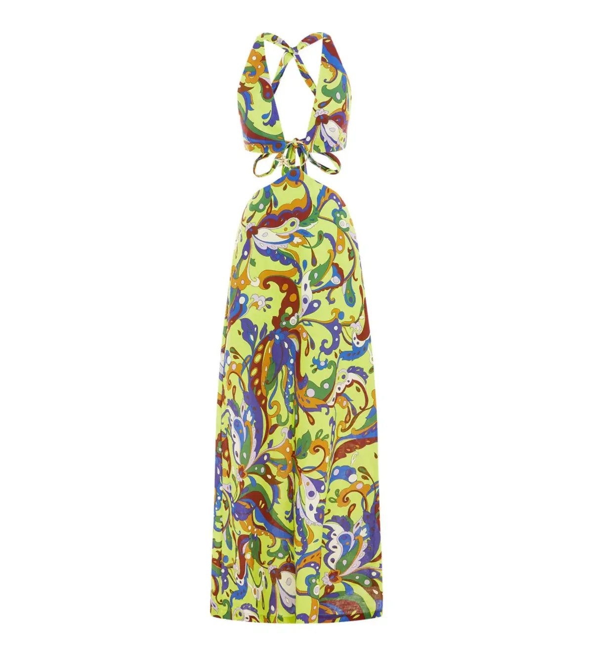 Alemais Yvette Cut Out Midi Dress Print Size 4 photo 6