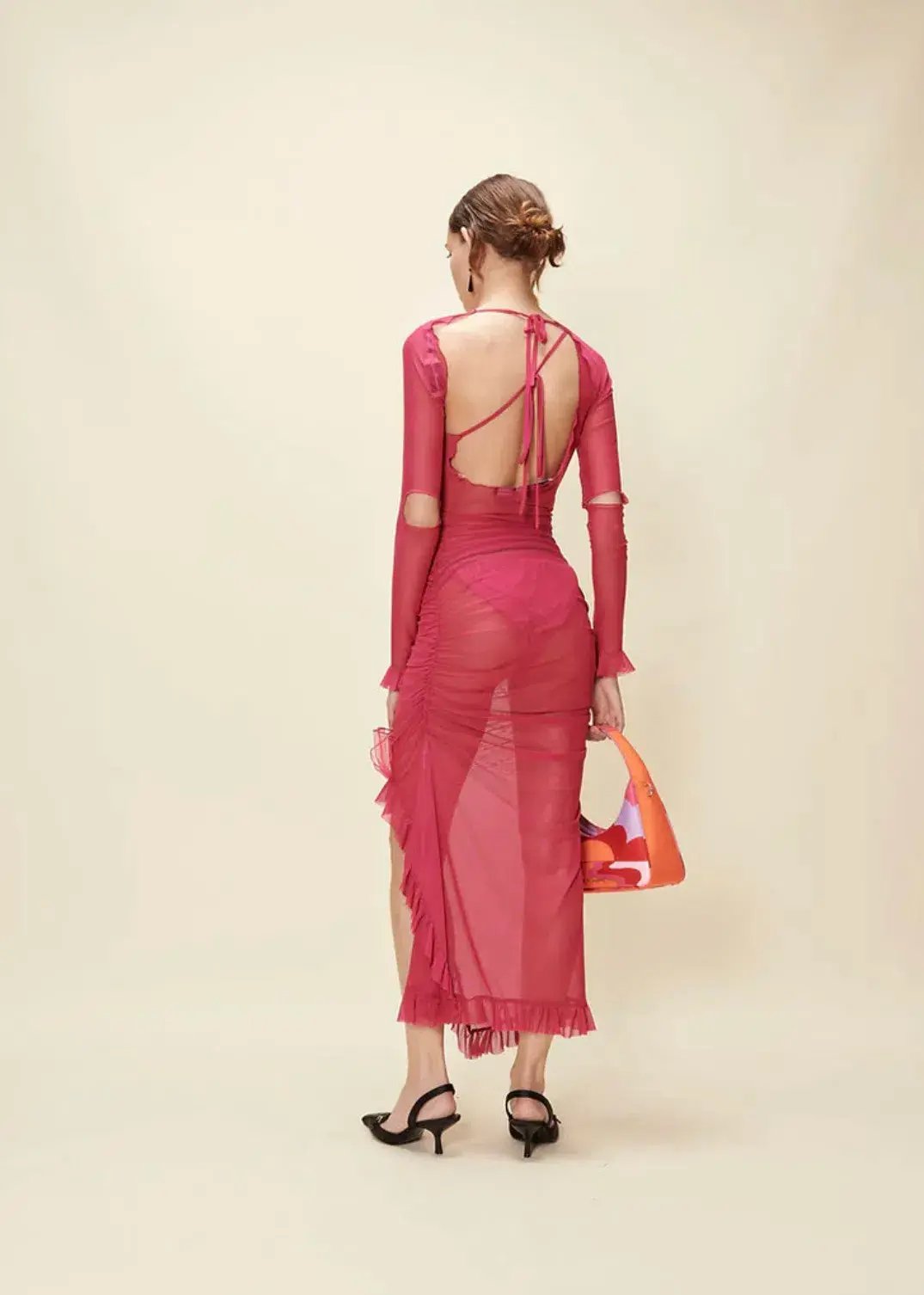 House Of Sunny Dolce Vita Dress Magenta Size 8 photo 2