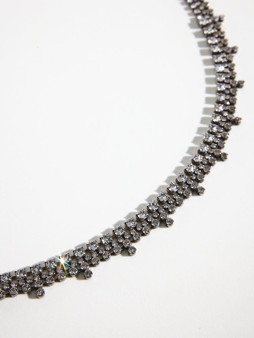 Saint Laurent Crystal choker Silver photo 3