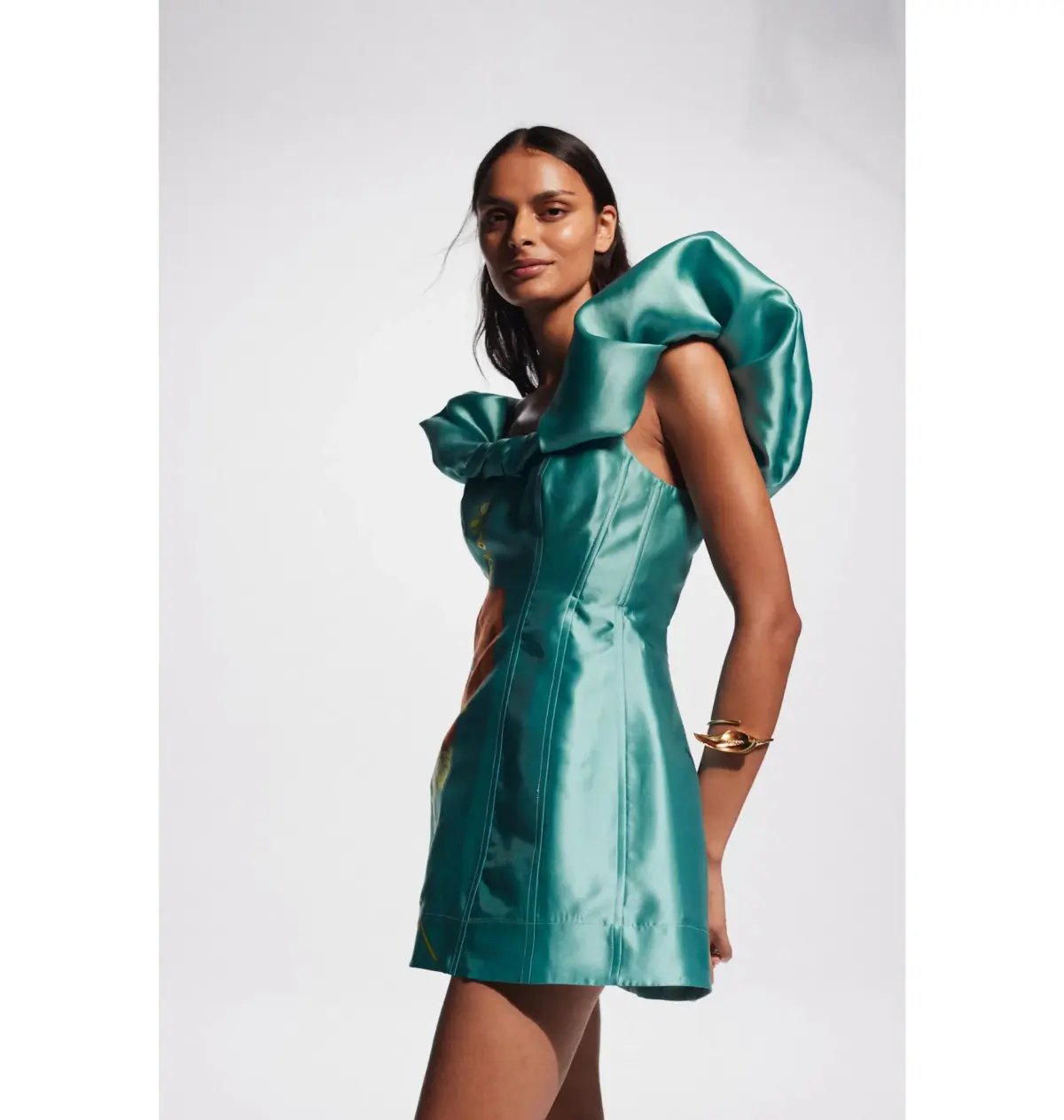 Alemais Regent Mini Dress Jade Green Size AU 14 photo 4