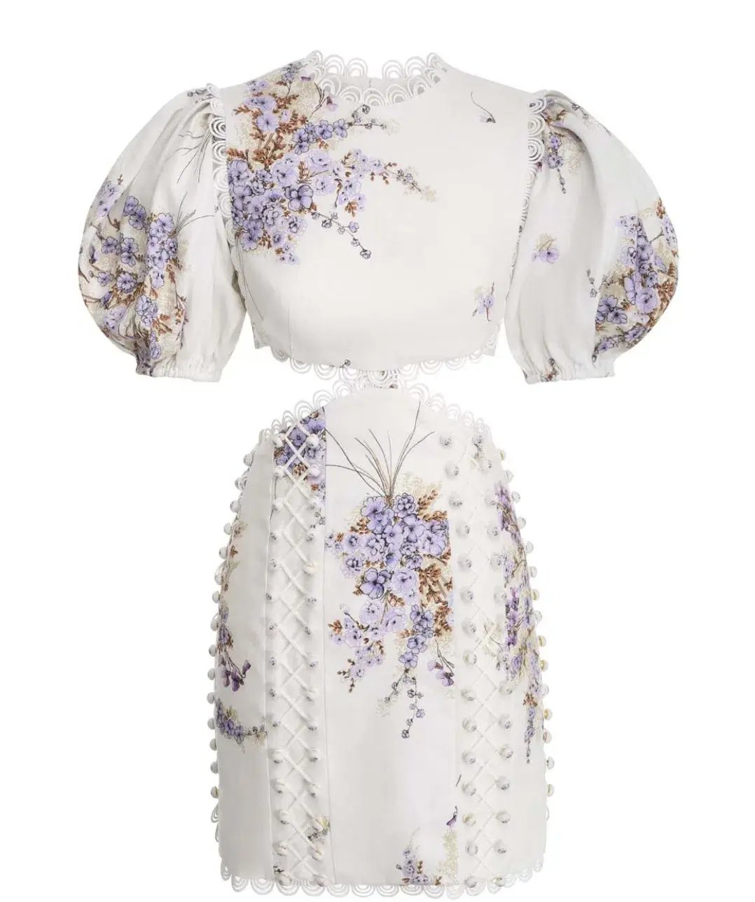 Zimmermann Jude Cut Out Mini Dress Floral Size 0 / Au 8 photo 3