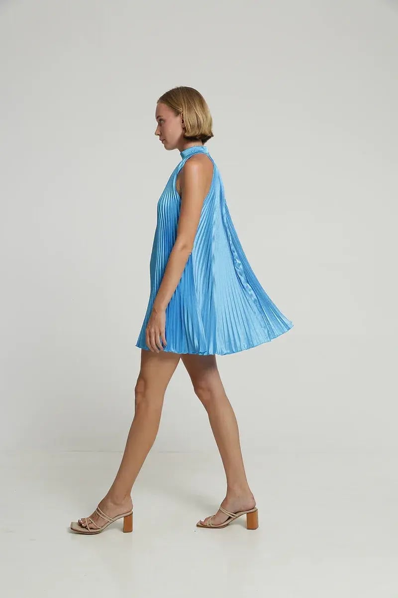 L'Idee Amour Mini Dress in Cloud Blue Size 6 photo 2