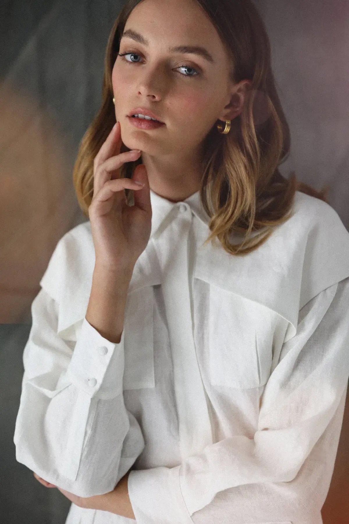 Saint Armont Aurora Shirt Dress White Size 10 photo 3