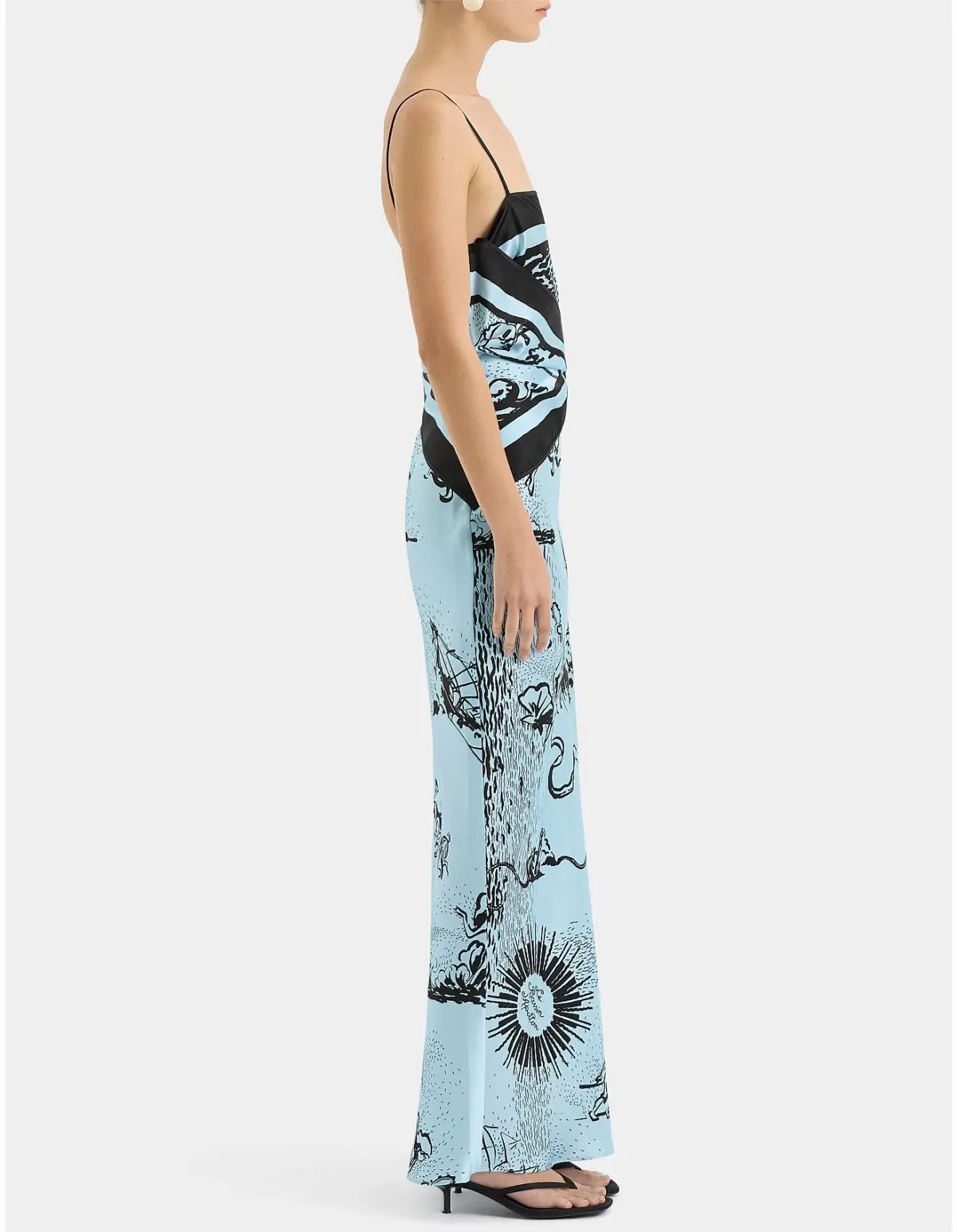 Sir the label Dreamwood Scarf Midi Dress in Brise Soleil Size 2 / AU 10 photo 2