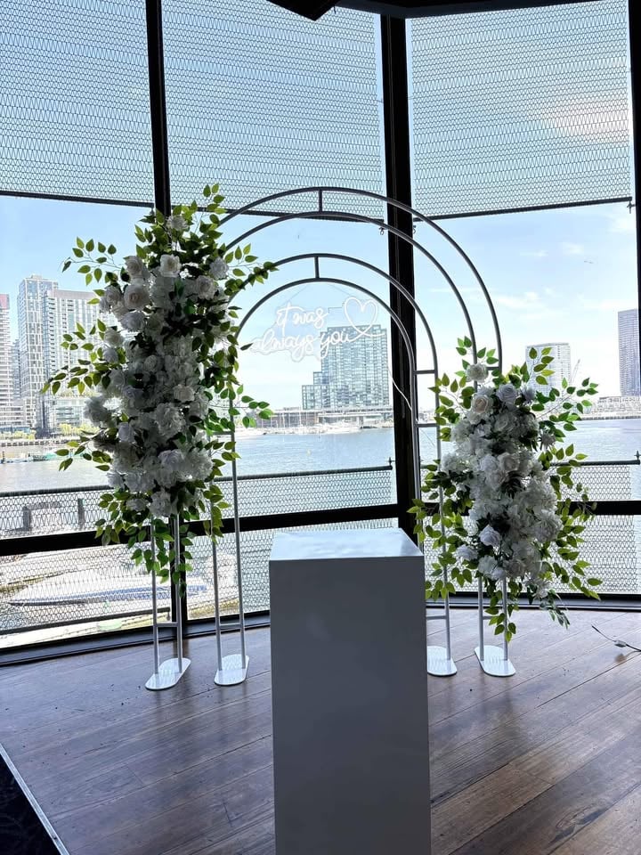 Engagement backdrop setup for hire photo 4