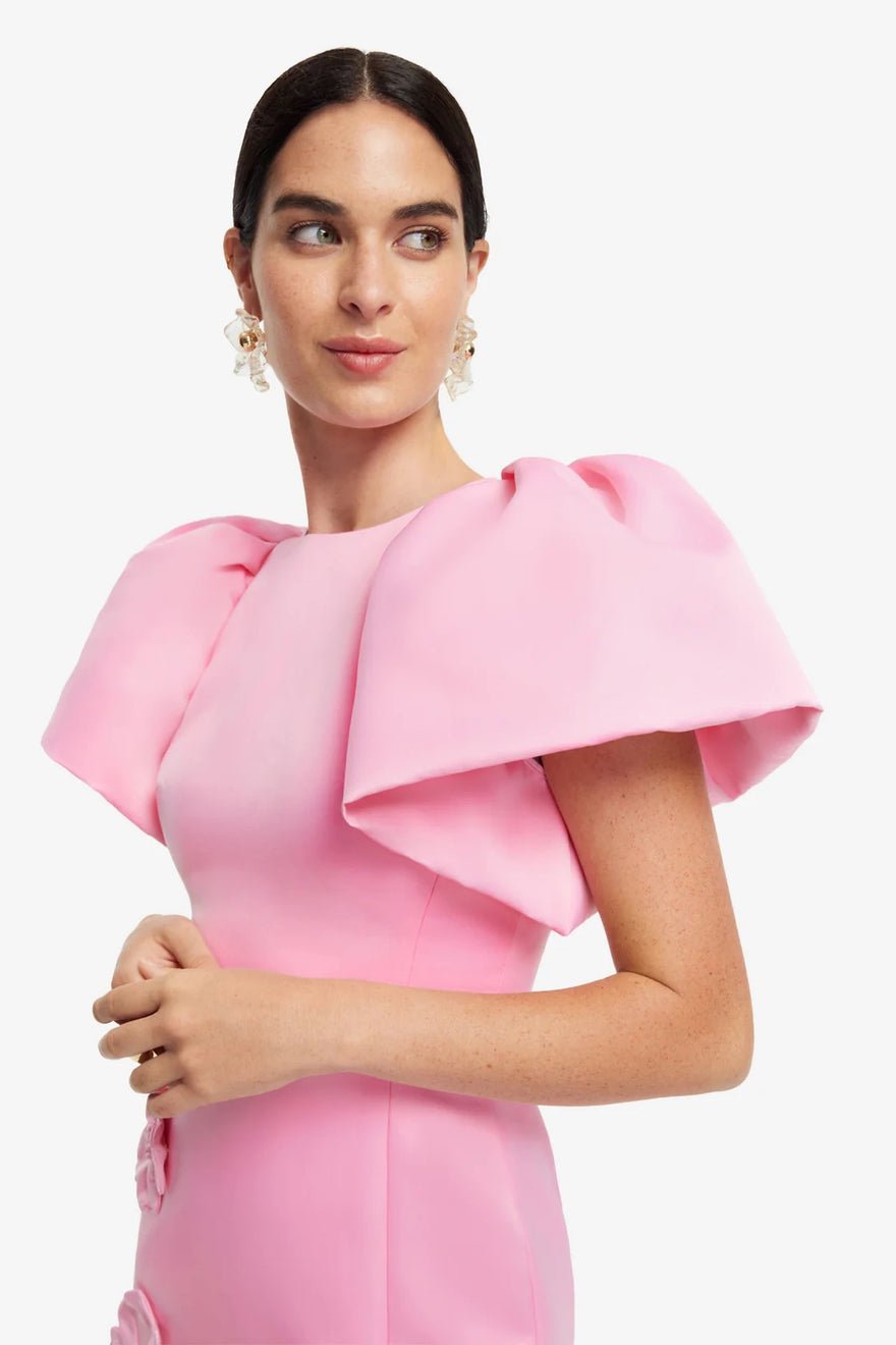 Leo Lin Lucinda Appliqué Maxi Dress - Baby Pink photo 4