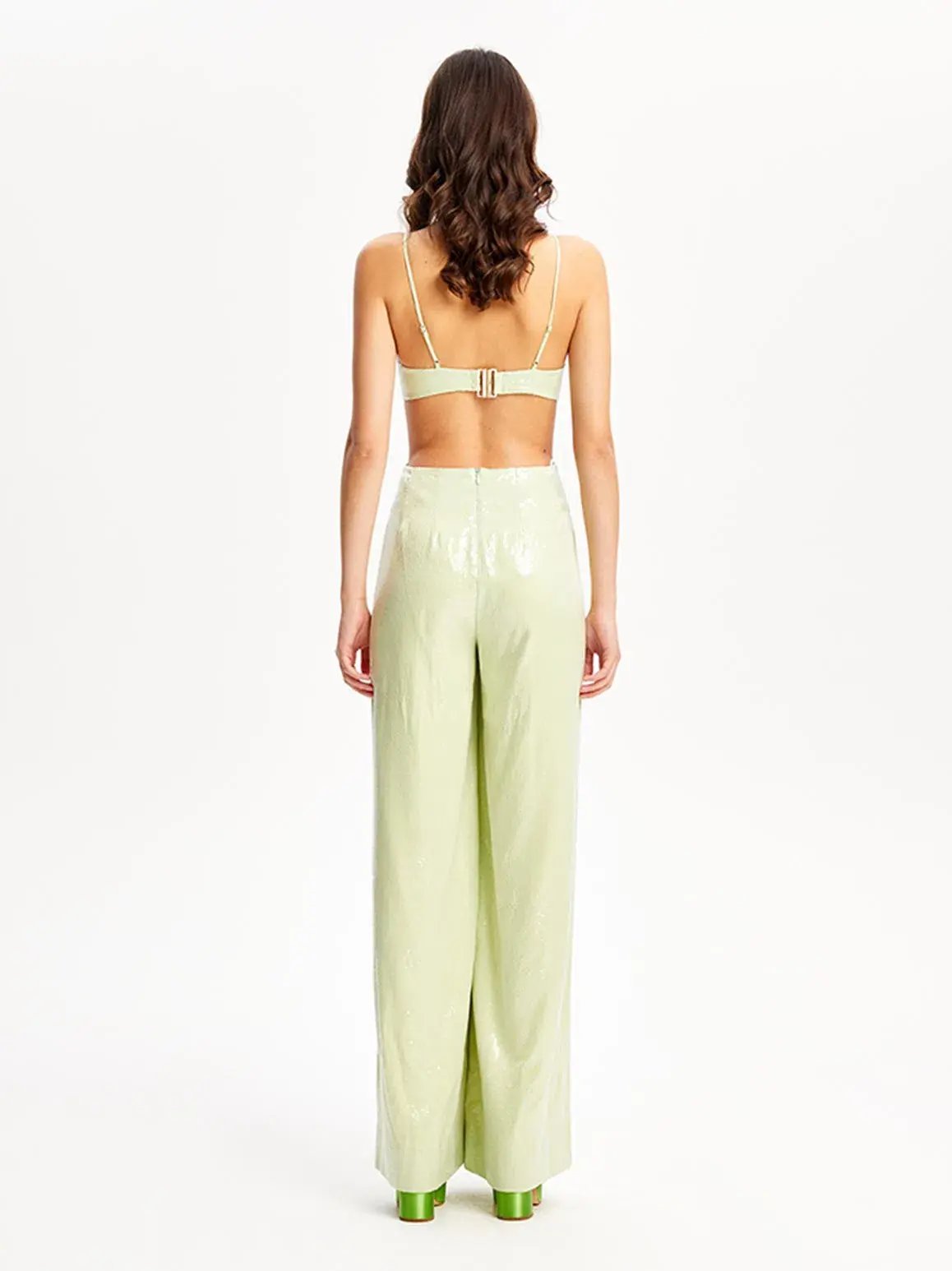 Alice McCall Night Sky Jumpsuit Lime Cream Size 10 photo 4