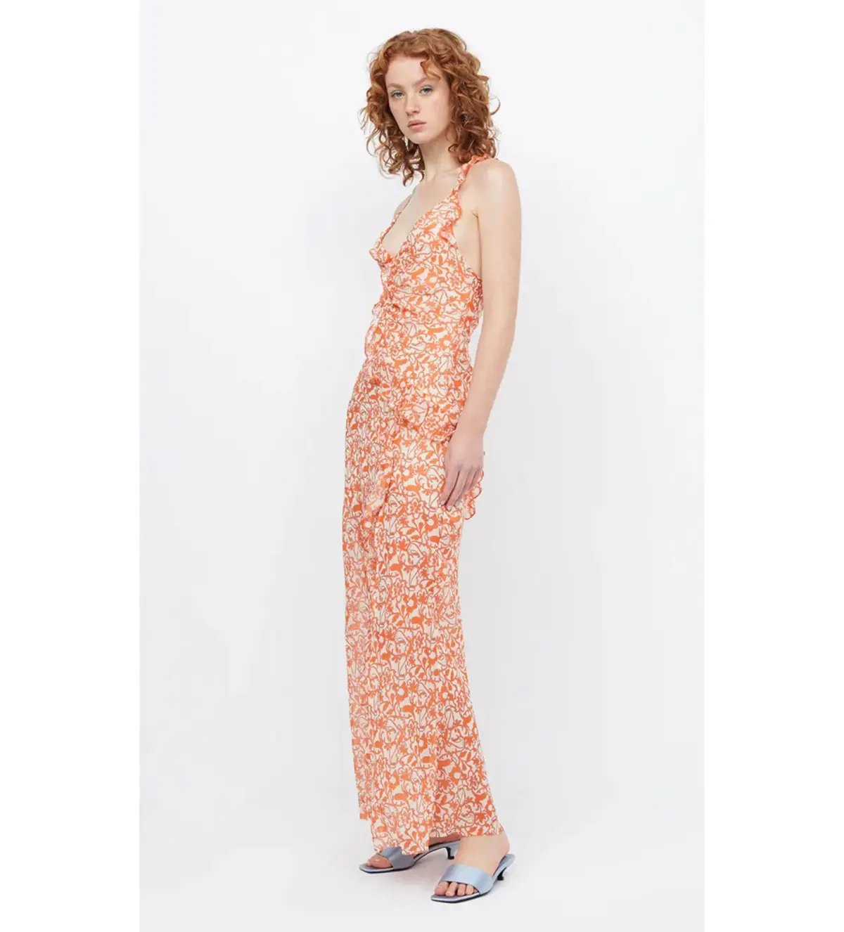 Bec & Bridge Firefly Frill Maxi Dress Fiesta Floral Size AU 8 photo 2