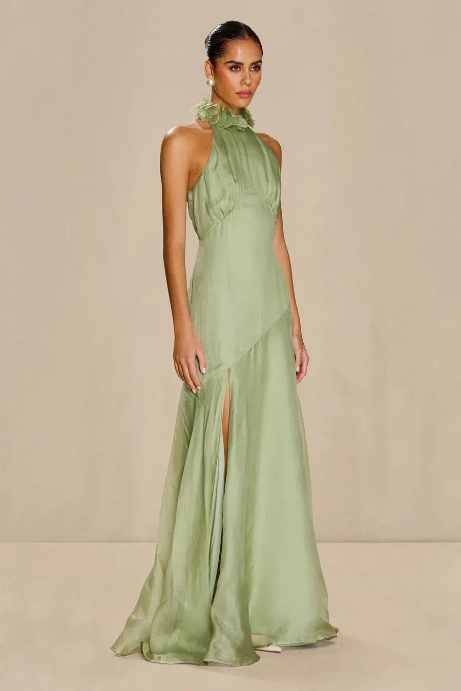 Sonya Moda Noelle Dress Maxi Green Moss Size AU 16 photo 2