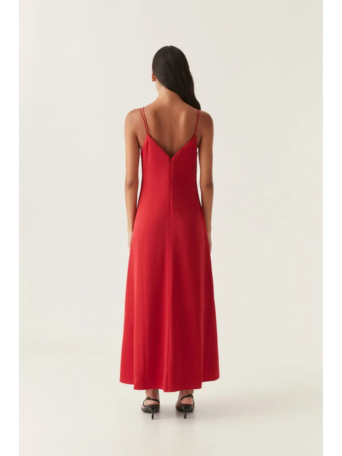 Aje Riddle Button Down Maxi Dress in Scarlet Red Size AU 8 photo 4