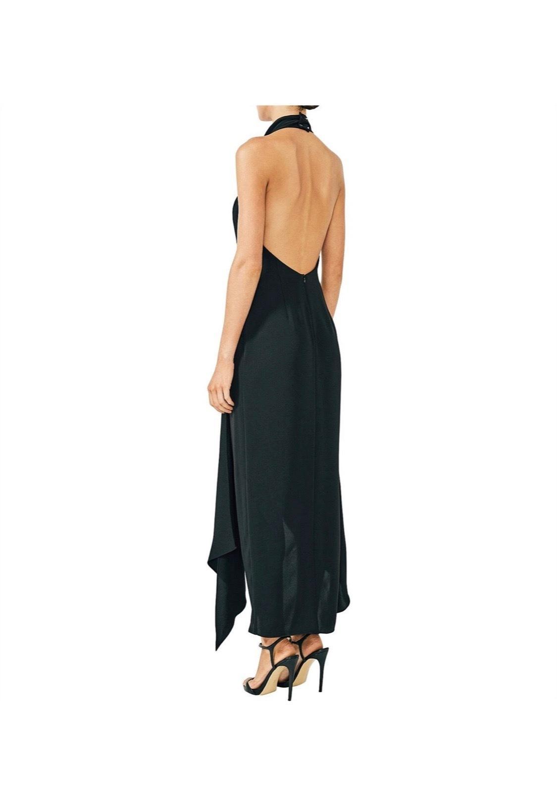 Voltaire Backless Draped Midi Dress photo 2