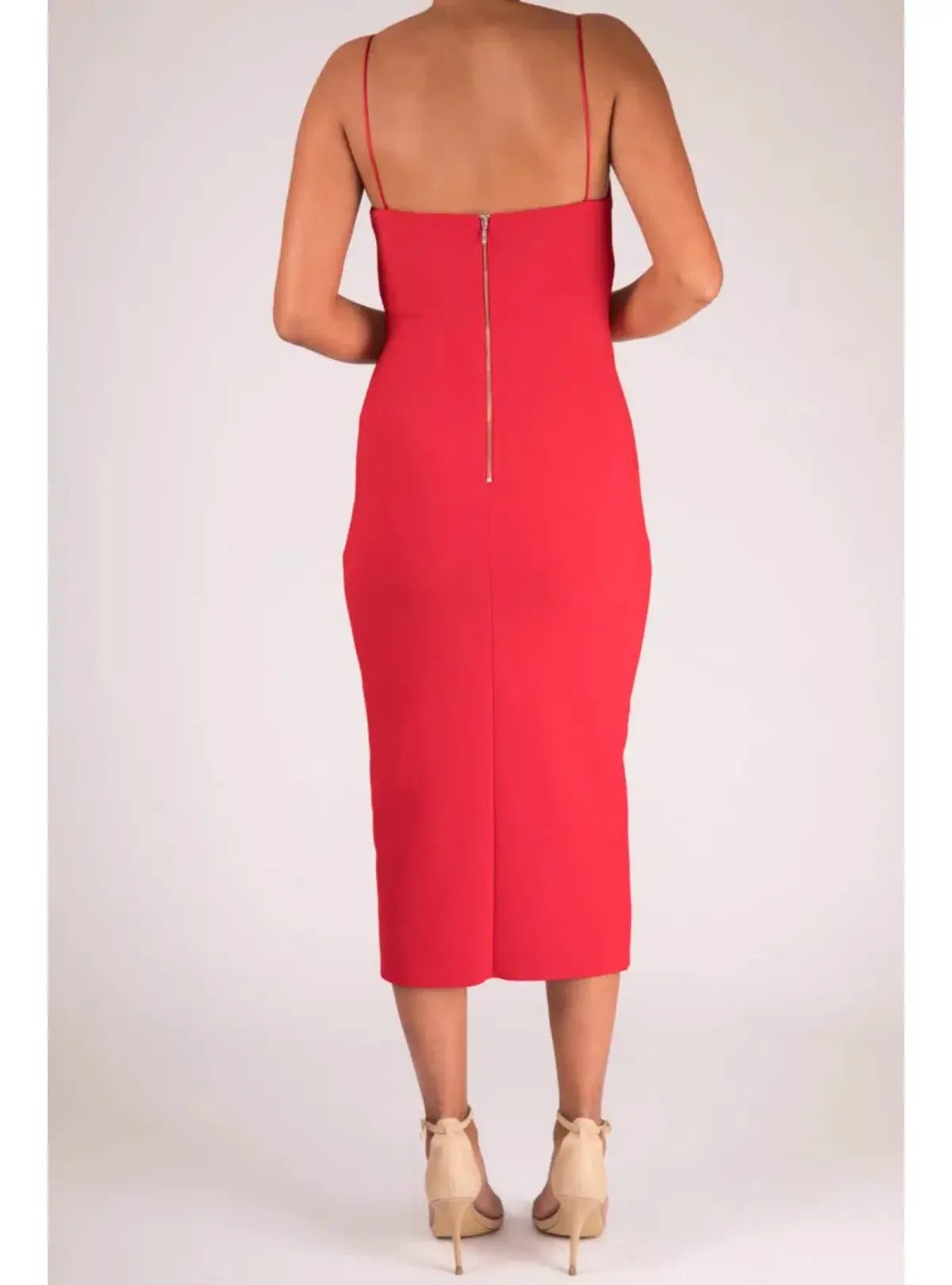 Bec & Bridge Tasha Midi Dress Red Size AU 6 photo 3