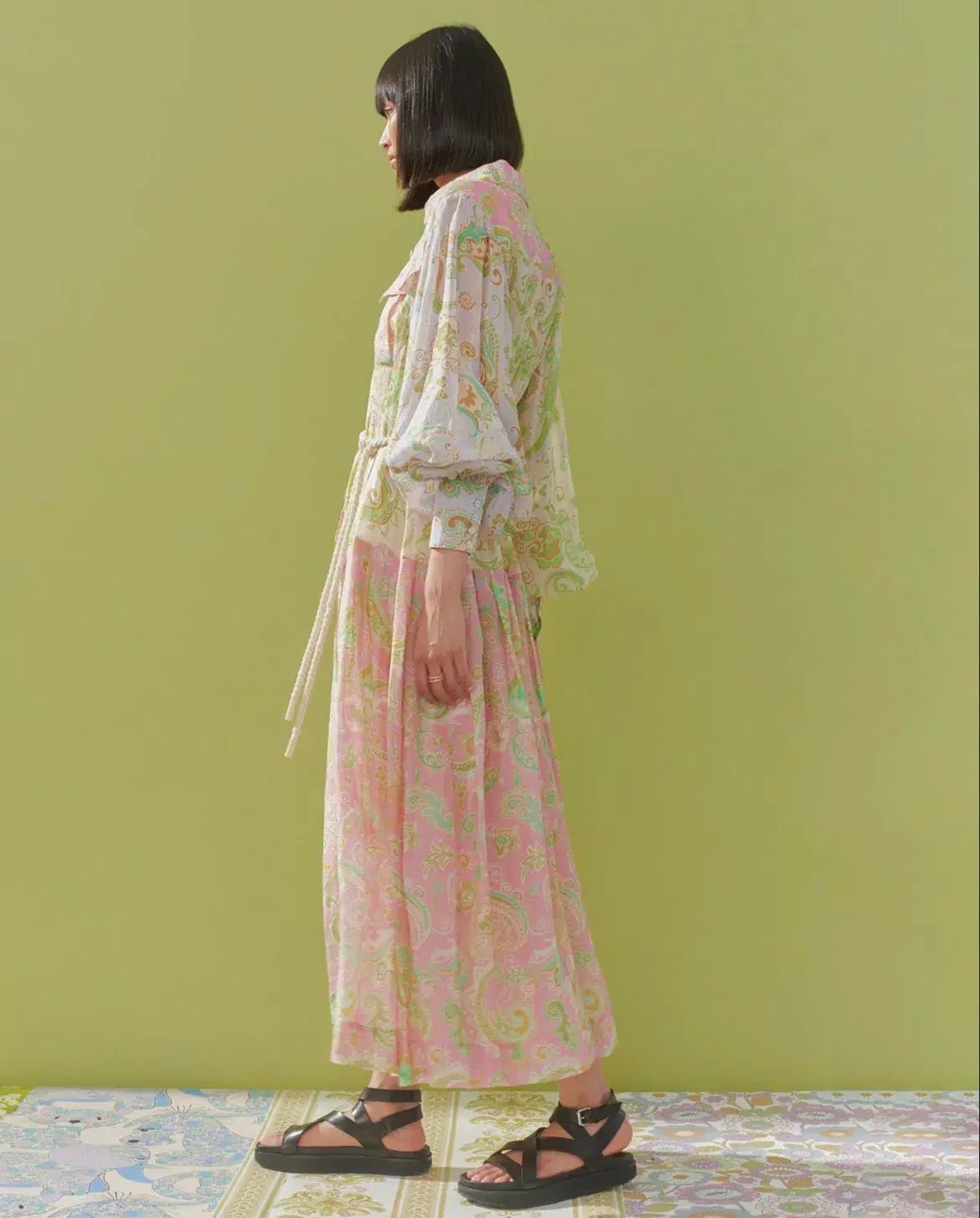Alemais Marta Patchwork Shirtdress Print Size 8 photo 2