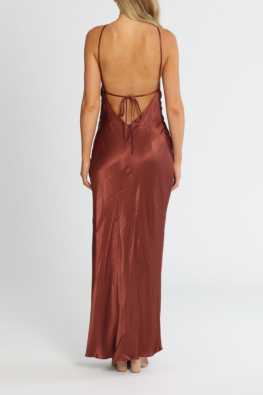 Thalia Bias Midi Dress - Sangria photo 3