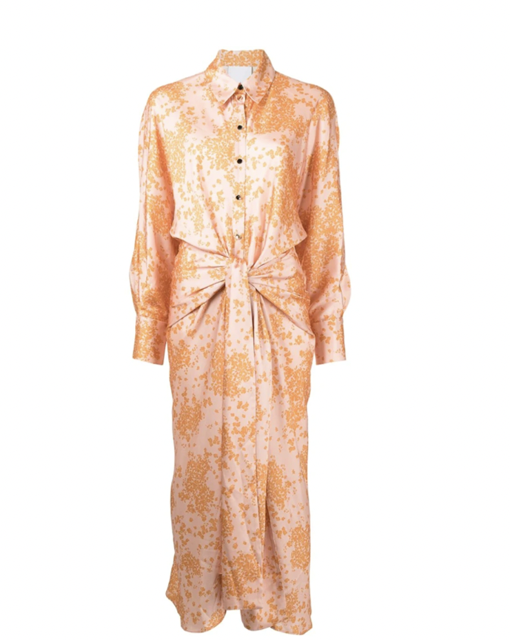 EVERTON FLORAL PRINT SHIRT DRESS BY ACLER ORANGE photo 6